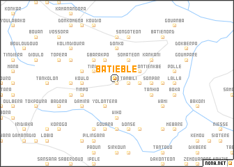 map of Batié Blé