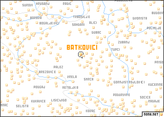 map of Batkovići