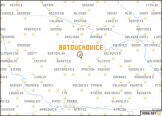 map of Batouchovice