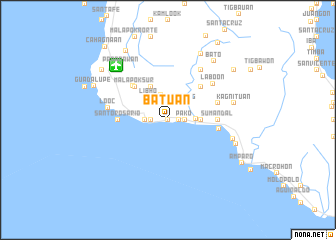 map of Batuan