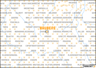 map of Baubère