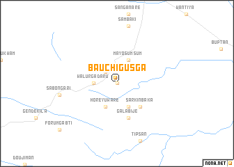 map of Bauchi Gusga