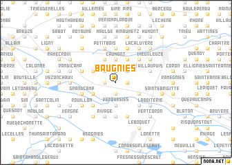 map of Baugnies