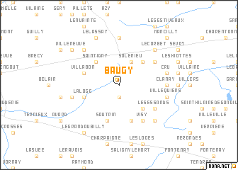 map of Baugy