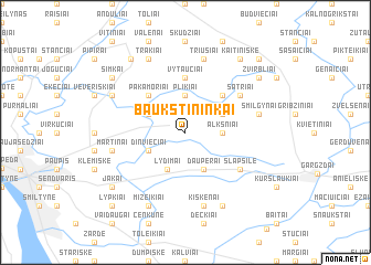 map of Baukštininkai