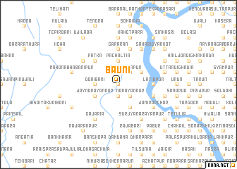 map of Bāuni