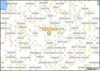 map of Bauvais
