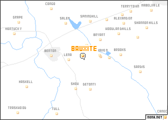 map of Bauxite