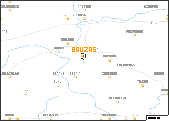 map of Baužas
