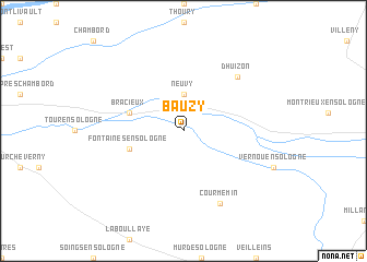 map of Bauzy