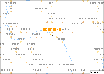 map of Bawdiama