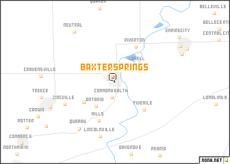 map of Baxter Springs