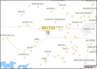 map of Baxter