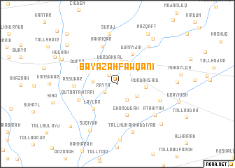map of Bayāzah Fawqānī