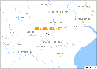 map of Bayou Barbary