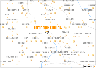 map of Bayrash Zīrwāl