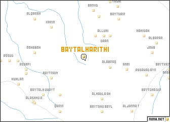 map of Bayt al Ḩārithī