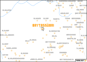 map of Bayt as Subā‘ī