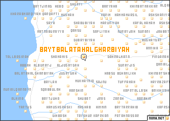 map of Bayt Balāţah al Gharbīyah