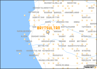 map of Bayt Sulţān