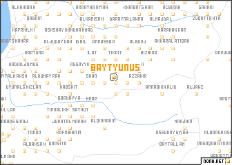 map of Bayt Yūnus