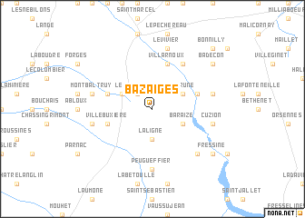 map of Bazaiges
