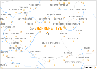 map of Bázakerettye