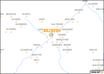 map of Bā Zar‘ah
