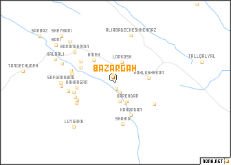 map of Bāzārgāh