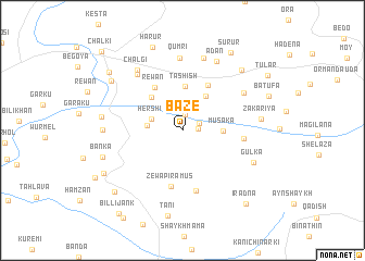 map of Bāzē