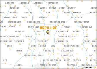 map of Bazillac
