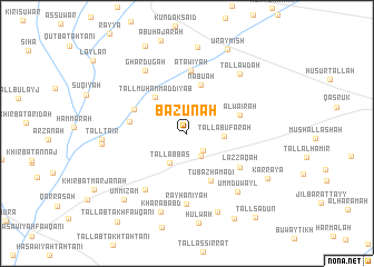 map of Bazūnah