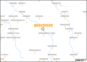 map of Beakondro