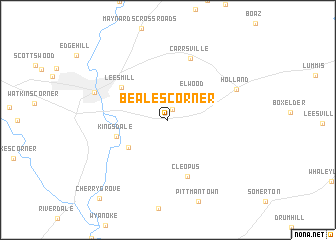 map of Beales Corner