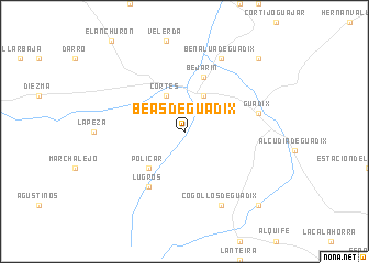 map of Beas de Guadix
