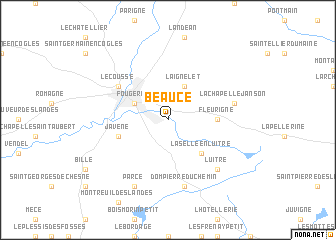 map of Beaucé