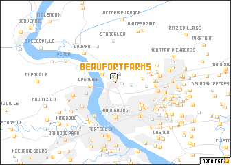 map of Beaufort Farms