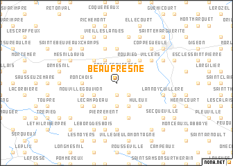 map of Beaufresne