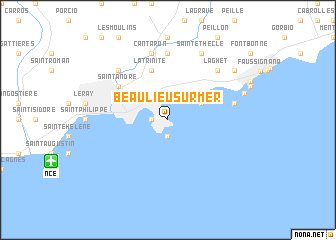 map of Beaulieu-sur-Mer