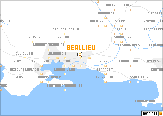 map of Beaulieu