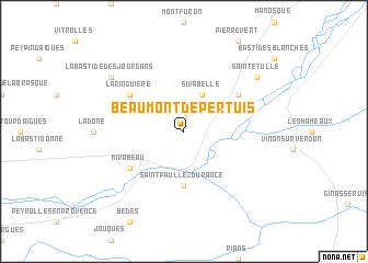 map of Beaumont-de-Pertuis