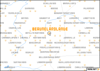 map of Beaune-la-Rolande