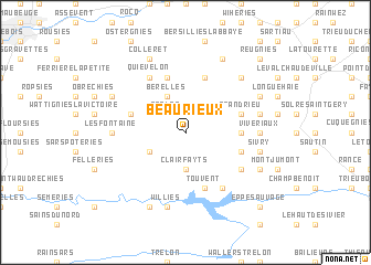 map of Beaurieux