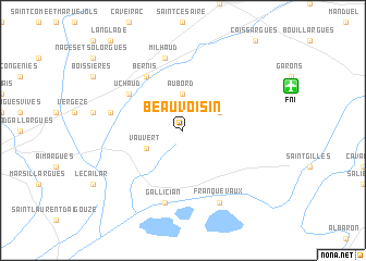 map of Beauvoisin