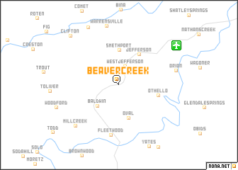 map of Beaver Creek