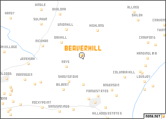 map of Beaver Hill