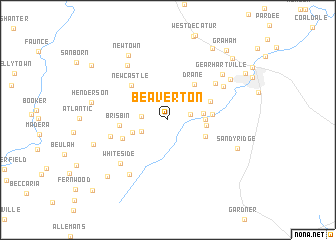 map of Beaverton