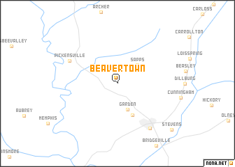 map of Beaver Town