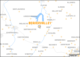 map of Beaver Valley