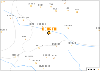 map of Bēbātki